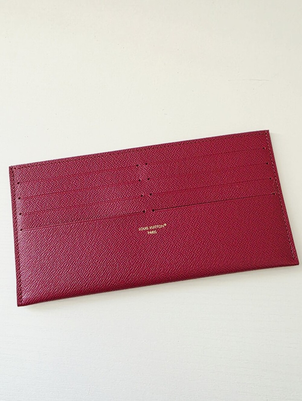 Louis Vuitton Red Leather Felicie Insert Card Holder